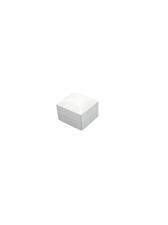 Flok Beyaz Renk 5x5 Cm Işıklı Yüzük Kutusu