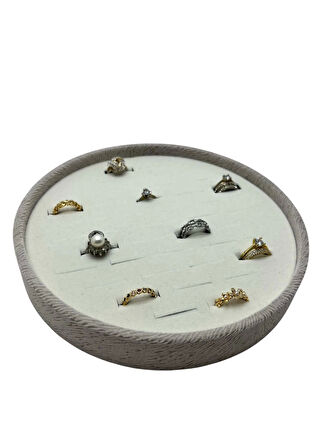 Silindir Model Süet Kumaş 20/20 cm Batırmalı Yüzük Tablası