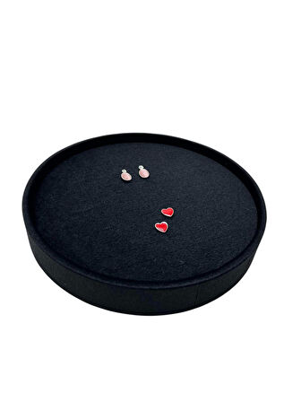 Silindir Model Süet Kumaş 20/20 cm Batırmalı Küpe-Piercing Tablası