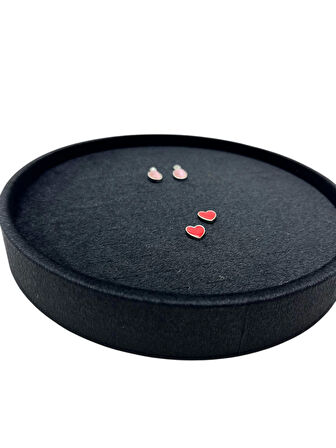 Silindir Model Süet Kumaş 20/20 cm Batırmalı Küpe-Piercing Tablası