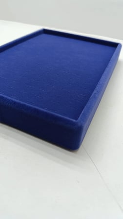 Süet Kumaş Lacivert Renk 24/17 Cm Batırmalı Piercing - Küpe Tablası