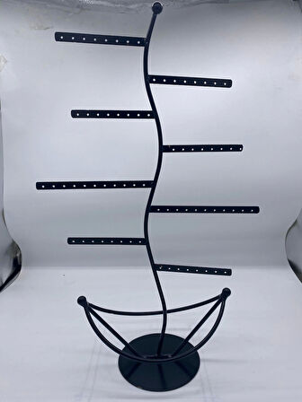İthal Metal Siyah Renk 46x28 Cm Küpe Standı