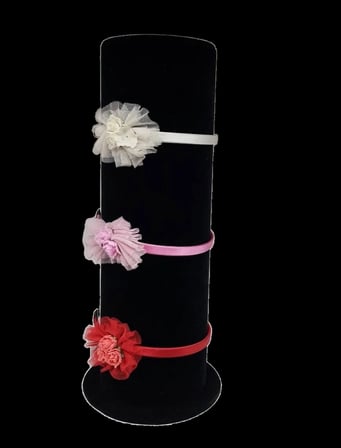 Dikine Süet Kumaş Siyah Renk 50 cm Taç Standı