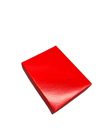 Karton Süngerli Kırmızı Renk 8/6 cm 48 Adet Üçlü Set Takı Kutusu