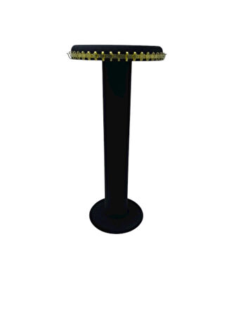 Süet Kumaş Siyah Renk 35 cm Yuvarlak Model Kolye-tesbih-bileklik Standı