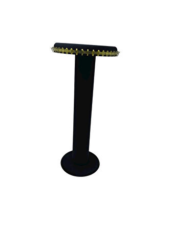 Süet Kumaş Siyah Renk 35 cm Yuvarlak Model Kolye-tesbih-bileklik Standı