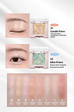 Topaklanmayan El Yapımı Holografik Simli Far Modern Shadow Glitter Prism (No.4 Dragon Prism)