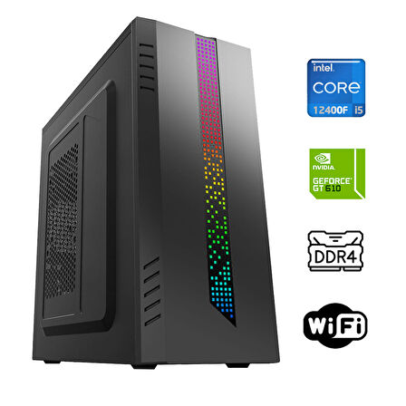 Xaser Tetrix X1 i5 12400F 16GB Ram 256GB M.2 NVMe SSD 2GB GT610 Ekran Kartı Masaüstü Ofis Bilgisayarı