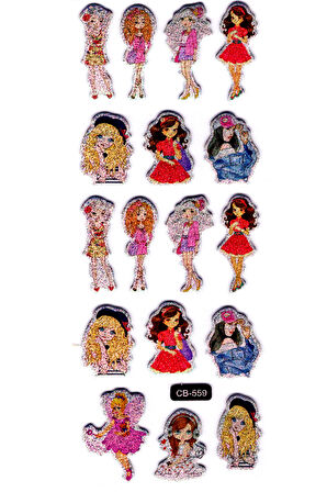Sticker Kabartmalı Sticker Defter, Planlayıcı Etiket - (cb-559) 16x7 cm- Kızlar