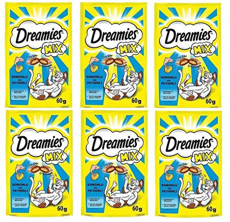 Dreamies Mix Peynir Granül Yetişkin Kedi Ödülü 6x60 g 