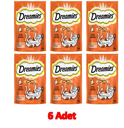 Dreamies Tavuklu Kedi Ödül Maması 6X60gr