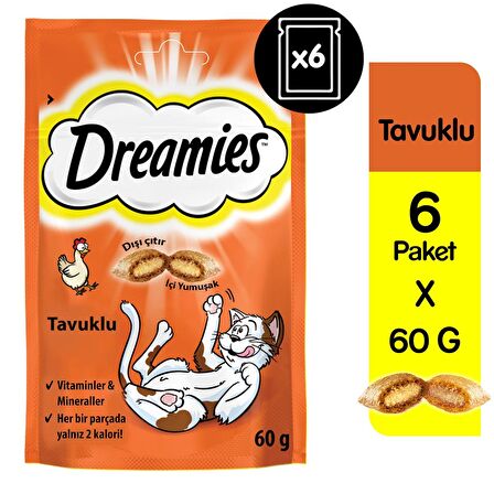 Dreamies Tavuklu Kedi Ödül Maması 6X60gr