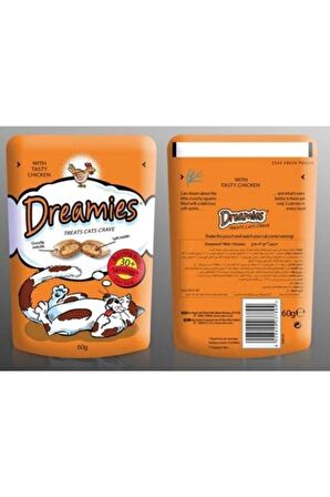 Dreamies Tavuklu Granül Yetişkin Kedi Ödülü 6x60 g 