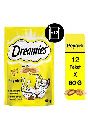 Cheese Peynirli Kedi Ödül Maması 60 g  X 12 Adet