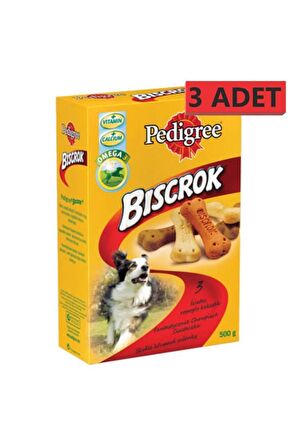 Pedigree Biscrok Karışık Yetişkin Bisküvi 3x500 gr 