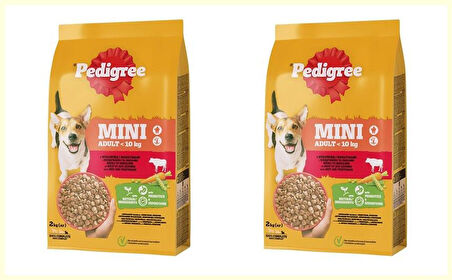 Pedigree Biftek Ve Sebzeli Küçük Cins Köpek Maması 2 Kg*2Adet