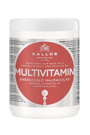 MULTİVİTAMİN Energizing Ginseng özü ve Avakado Yağı içeren Enerji Verici Saç Bakım Maskesi 1000ml