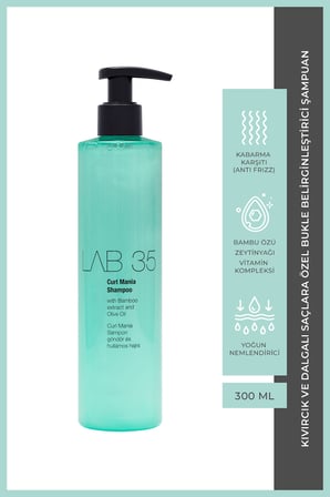 Kallos LAB 35 Kıvırcık ve Dalgalı Saçlara Özel Bukle Belirginleştirici Şampuan 300ML