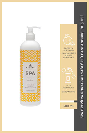 Kallos Spa Brezilya Portakalı Yağı Özlü Canlandırıcı Duş Jeli 500 ML