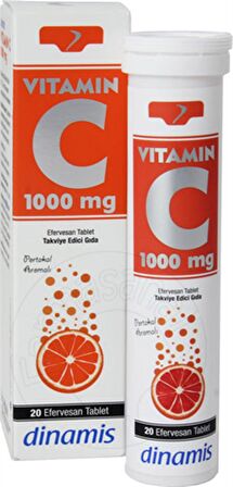 Dinamis Vitamin C 1000 mg Takviye Edici Gıda 20 Efervesan Tablet