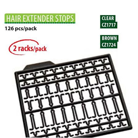 CZ 1717 Hair Extender Stops Clear (126Pcs)