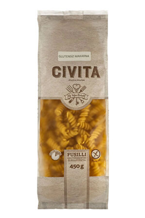 Civita Fusilli Glutensiz Burgu Makarna 450 Gr