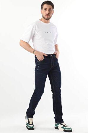 Erkek Regular Fit Jean Pantolon Lacivert