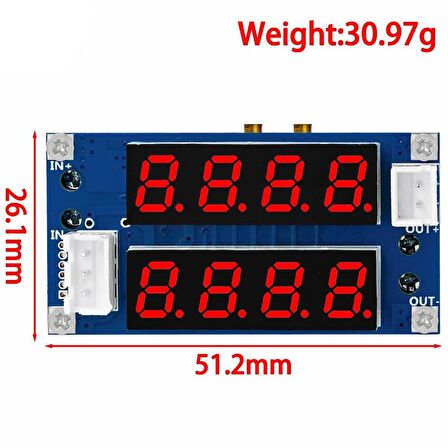 XL4015 5A Voltaj Ayarlı Çift Ekranlı Gerilim Azaltıcı Modül