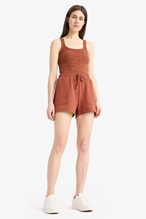 Slim Fit Dar Kesim Basic Düz Yuvarlak Yaka Fitilli Kaşkorse Atlet