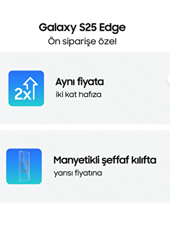 Samsung Galaxy S25 Edge 512 GB 12 GB Ram Mavi Cep Telefonu (Samsung Türkiye Garantili)