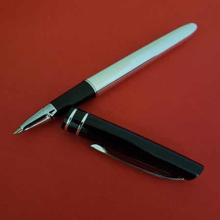 Delux Serisi Metal Silver Kalem Kurumsal Desenli İş Hediyesi