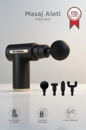 Delux Serisi Şarjlı Cihaz Ergonomik Ürün Titreşimli Alet Masaj Aleti MSG-001 Siyah 30W