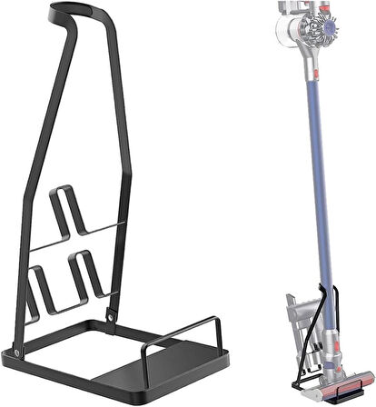 Microcase Şarjlı Süpürgeler İçin Metal Ayaklı Stand Düzenleyici - SİYAH AL5047