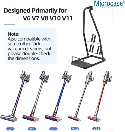 Microcase Şarjlı Süpürgeler İçin Metal Ayaklı Stand Düzenleyici - SİYAH AL5047