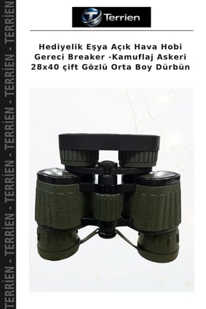 Hediyelik Eşya Açık Hava Hobi Gereci Breaker -Kamuflaj Askeri 28x40 çift Gözlü Orta Boy Dürbün