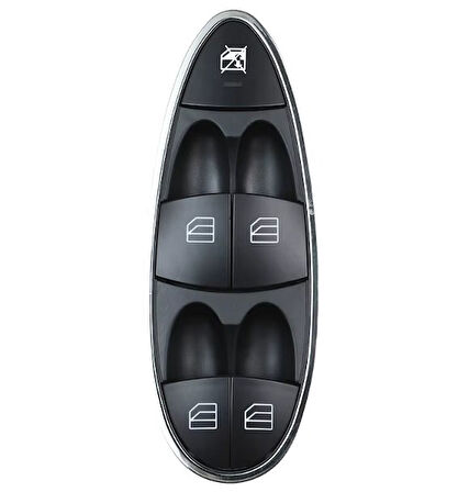 MERCEDES E320 SOL DÖRTLÜ CAM DÜĞMESİ ANAHTARI KROM 2005-2009