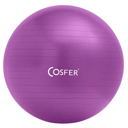 Özel Üretim Fitness Denge Sağlık Cosfer & PLT-65 cm Poşetli Pilates Topu Mor