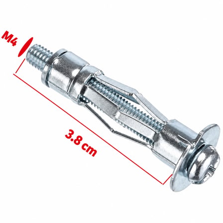 Boşluk Dübel Çelik Alçıpan Frt Tuğla Duvar Bims Paraşüt Dübeli 6X52 Metal (5 Adet)