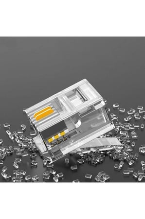 90 Adet Rj11 2pin Jak 6p2c 2 Pinli Plug Altın Kaplama 2 Çekirdek Telefon Kablosu Için Konnektör