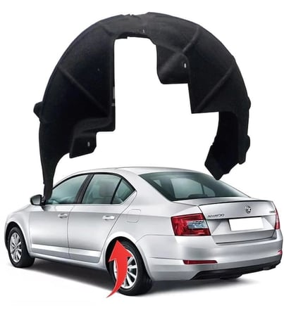 Skoda Octavia 2013-2019 Sol Arka Çamurluk Davlumbazı Halı 5E0810969A