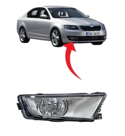 Skoda Octavia 2013-2018 Sis Farı Sağ Beyaz 5E0941702