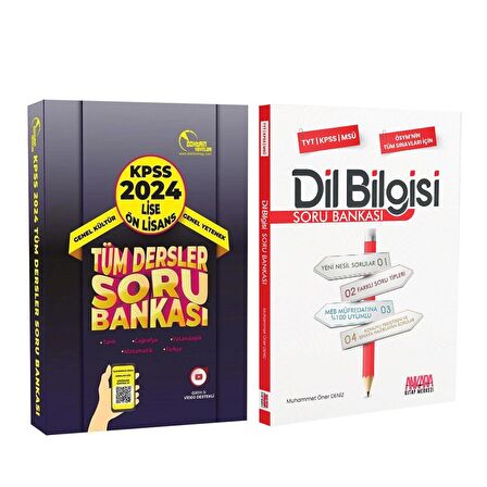 Doktrin 2024 KPSS Lise Önlisans ve AKM Dil Bilgisi Soru Bankası Seti 2 Kitap