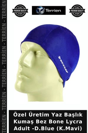 Özel Üretim Yaz Başlık Kumaş Bez Bone Lycra Adult -D.Blue (K.Mavi)
