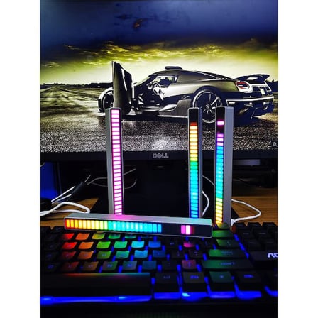Delux Serisi Ambiyans Lambası Dekorasyon RGB Sese Duyarlı Taşınabilir Ekolayzer LED Çubuk