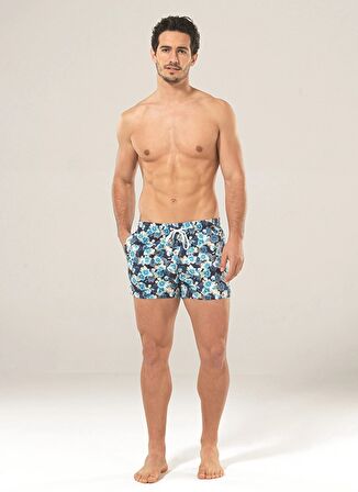 Blackspade Parlak Çiçek Baskılı Çok Renkli Erkek Şort Mayo