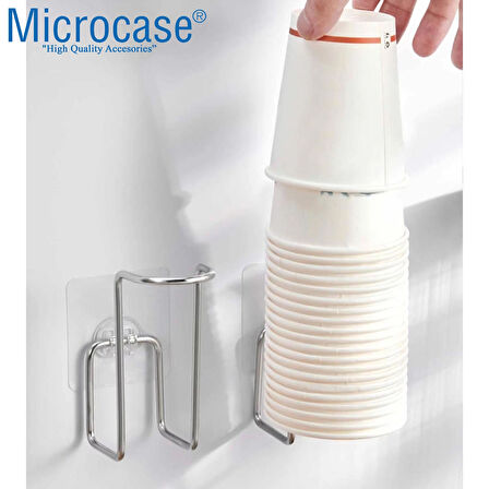 Microcase Yapışkanlı Duvara Yüzeye Monte Kağıt Bardak Askılığı - AL5307 2 ADET