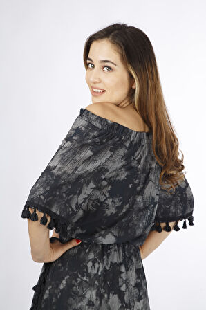 Favori Tekstil uzun elbise