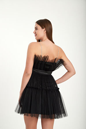 Mini Taş Detaylı Elbise