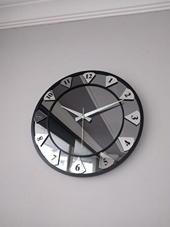 GERÇEK AYNALI DEKORATİF DUVAR SAATİ 50 CM