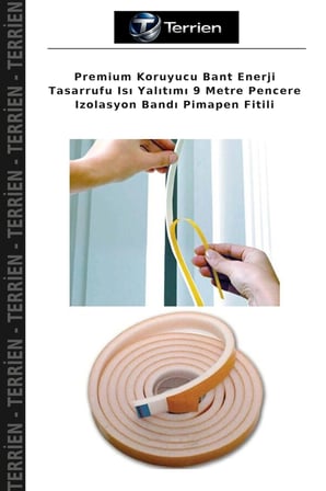 Premium Koruyucu Bant Enerji Tasarrufu Isı Yalıtımı 9 Metre Pencere Izolasyon Bandı Pimapen Fitili